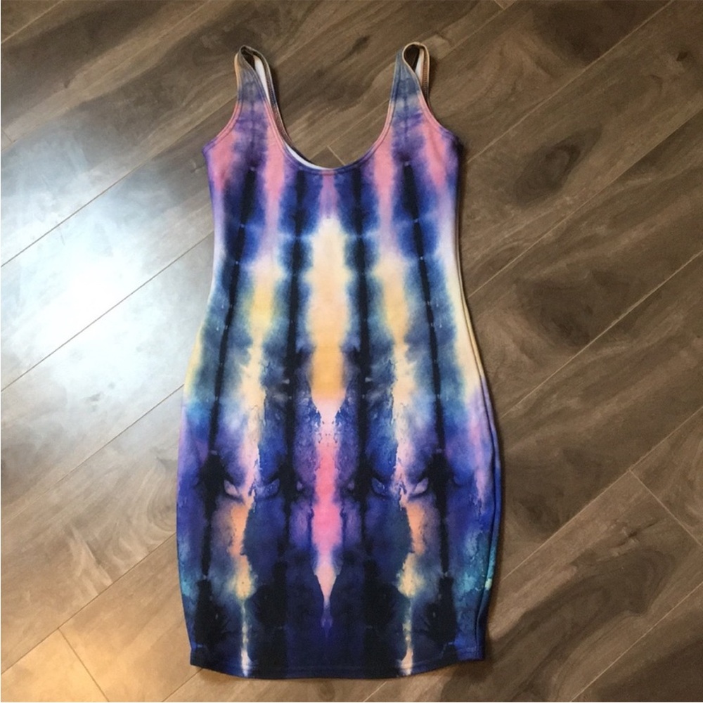 Blackmilk Small mini dress tie dye fitted NWOT